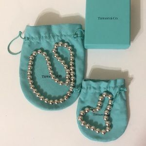 Auth SS Tiffany bracelet + SS Tiffany necklace